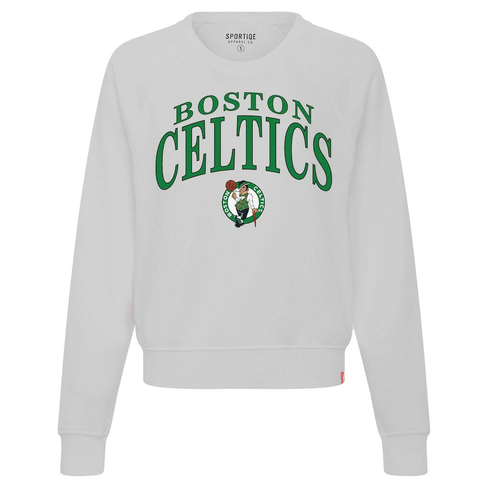 Boston Celtics Sportiqe Women's Genuine Issue Collection Ashlyn Cropped Sweatshirt Gray outlet