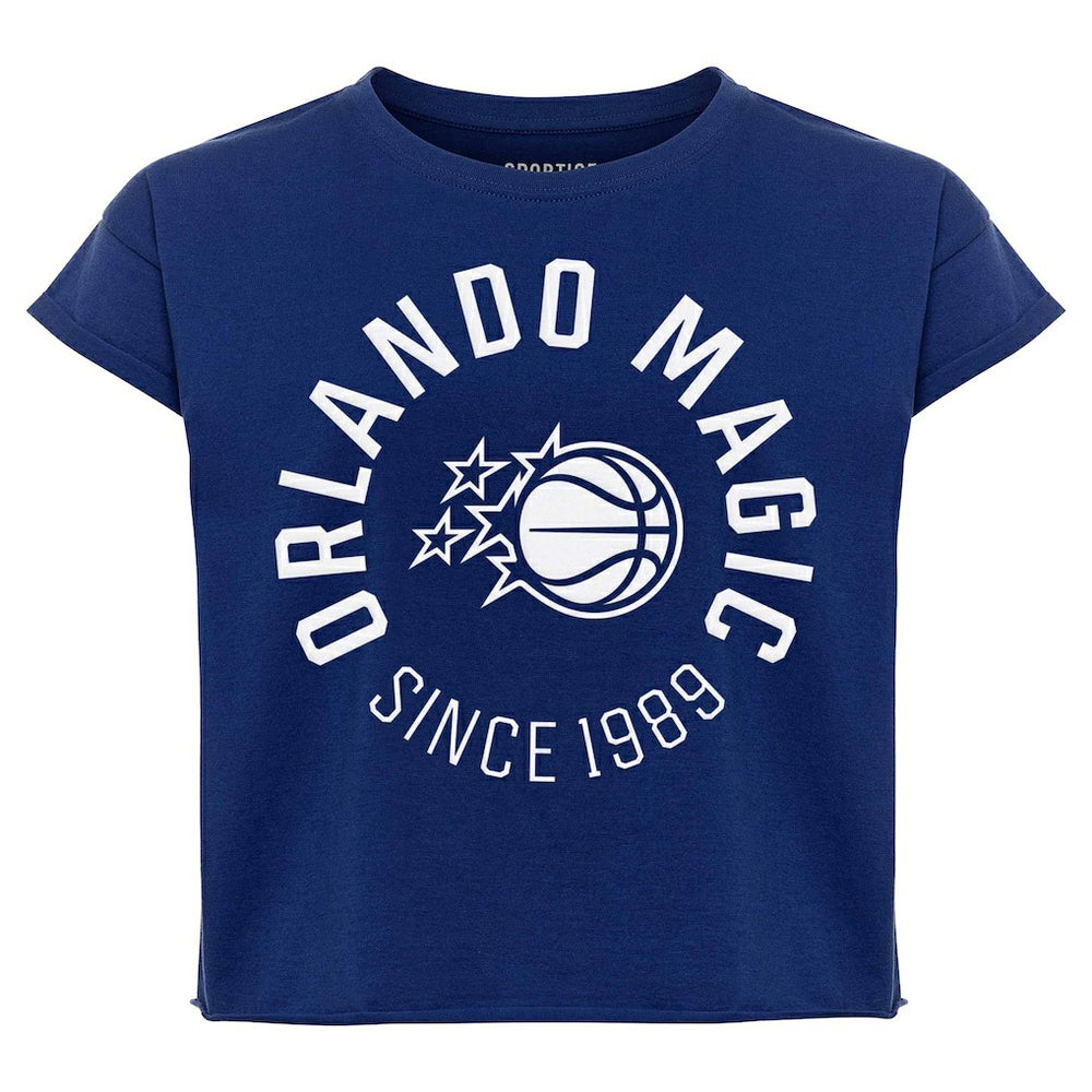 Orlando Magic Sportiqe Women's Cropped Genuine Issue Collection Alana T-Shirt Blue