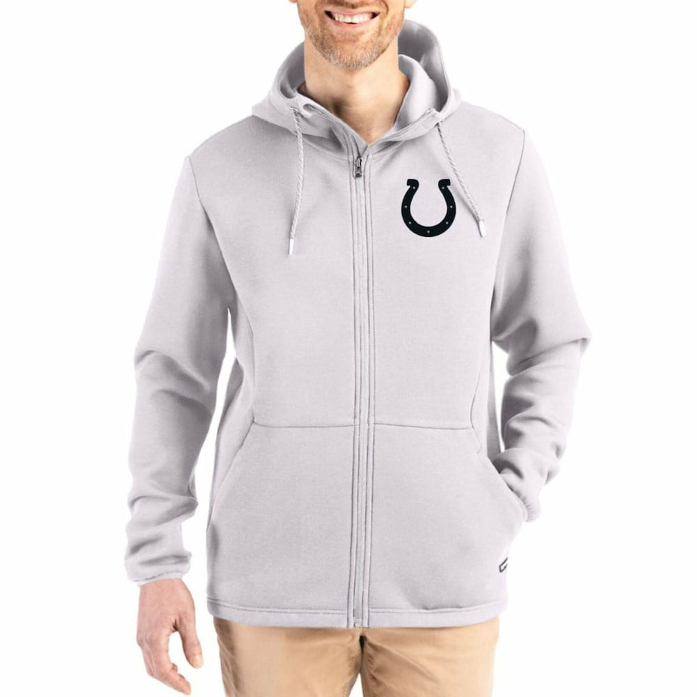 Indianapolis Colts Cutter & Buck Roam Epic Comfort Recycled Full-Zip Hoodie Jacket - Gray Hoodies