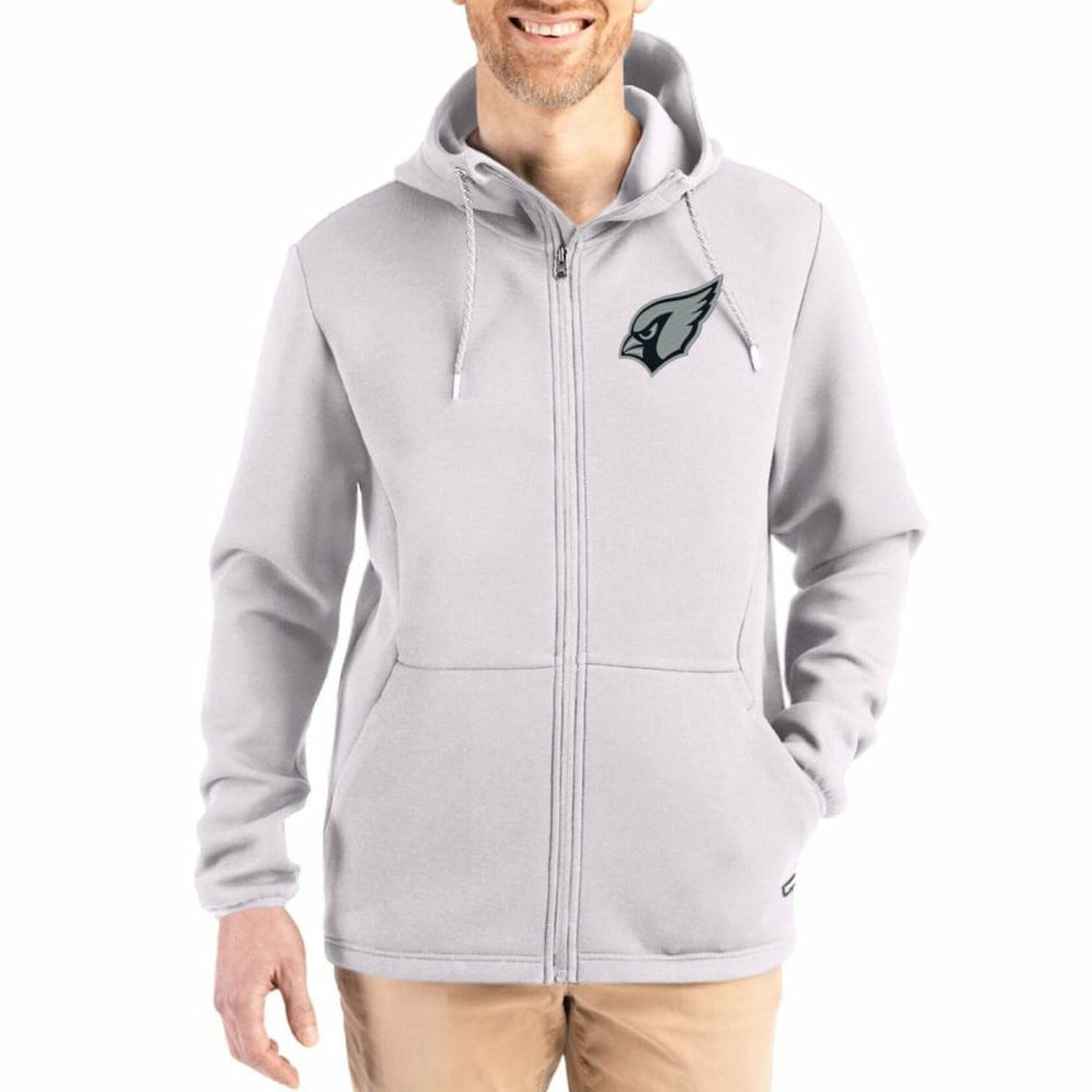 Arizona Cardinals Cutter & Buck Roam Epic Comfort Recycled Full-Zip Hoodie Jacket - Gray Hoodies