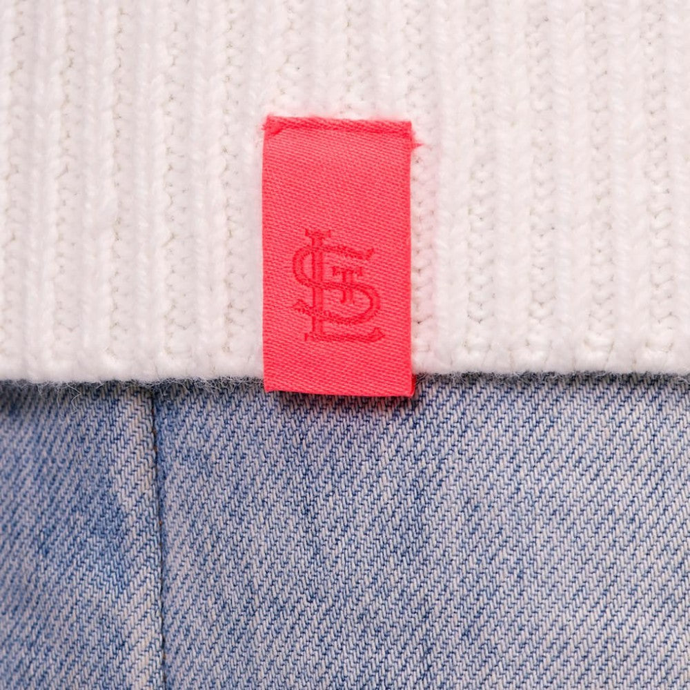 St. Louis Cardinals Lusso Women's Shyla Knit V-Neck Full-Zip Sweater - Red/White