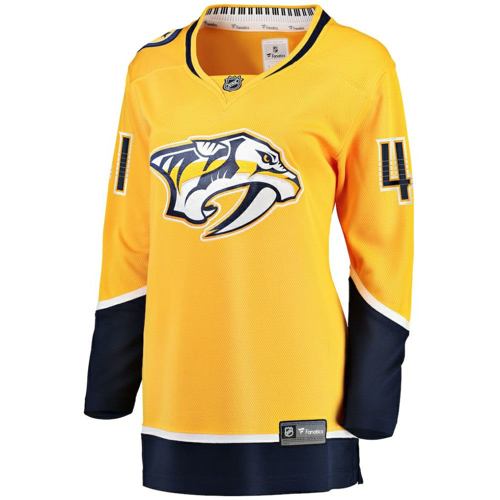 Nicolas Hague Nashville Predators Fanatics Women's Home Breakaway Jersey - Gold | US 203363995