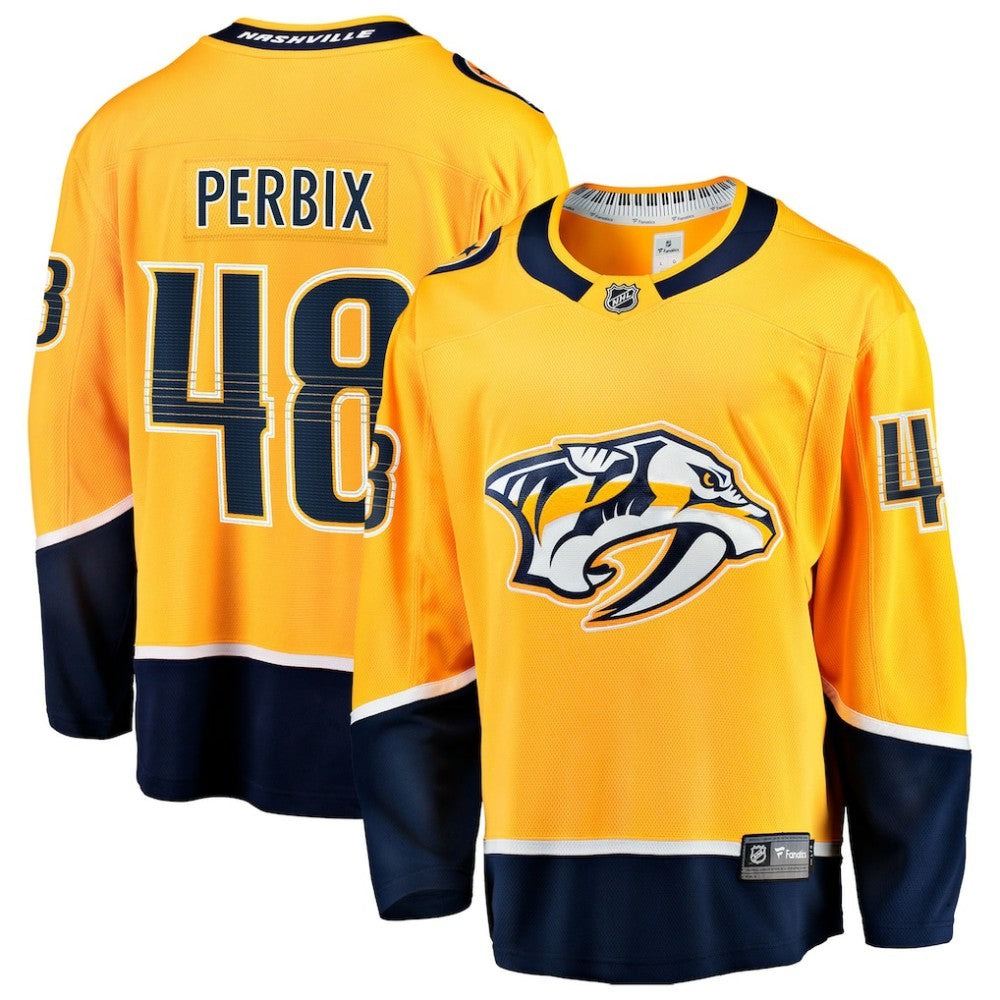 Nick Perbix Nashville Predators Fanatics Home Breakaway Jersey - Gold | US 203364002