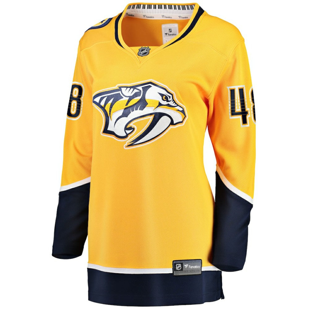 Nick Perbix Nashville Predators Fanatics Women's Home Breakaway Jersey - Gold | US 203364003