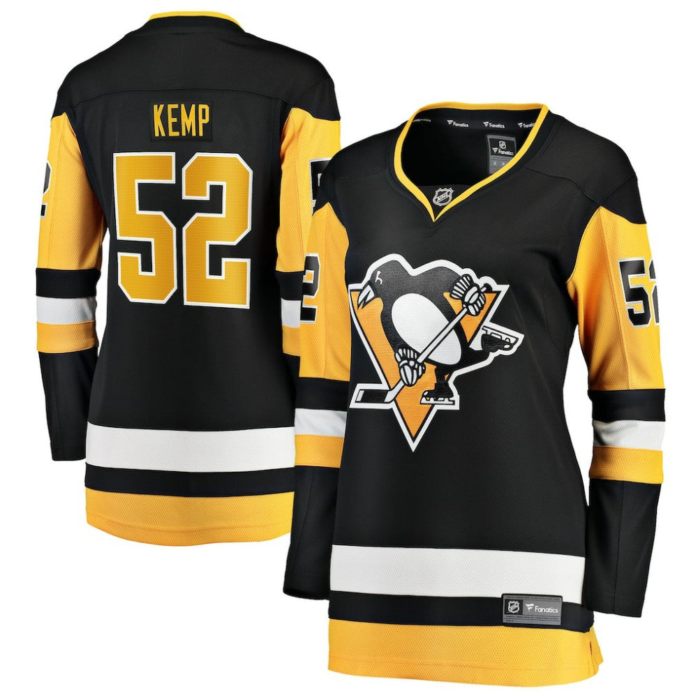 Philip Kemp Pittsburgh Penguins Fanatics Women's Home Breakaway Jersey - Black | US 203364017