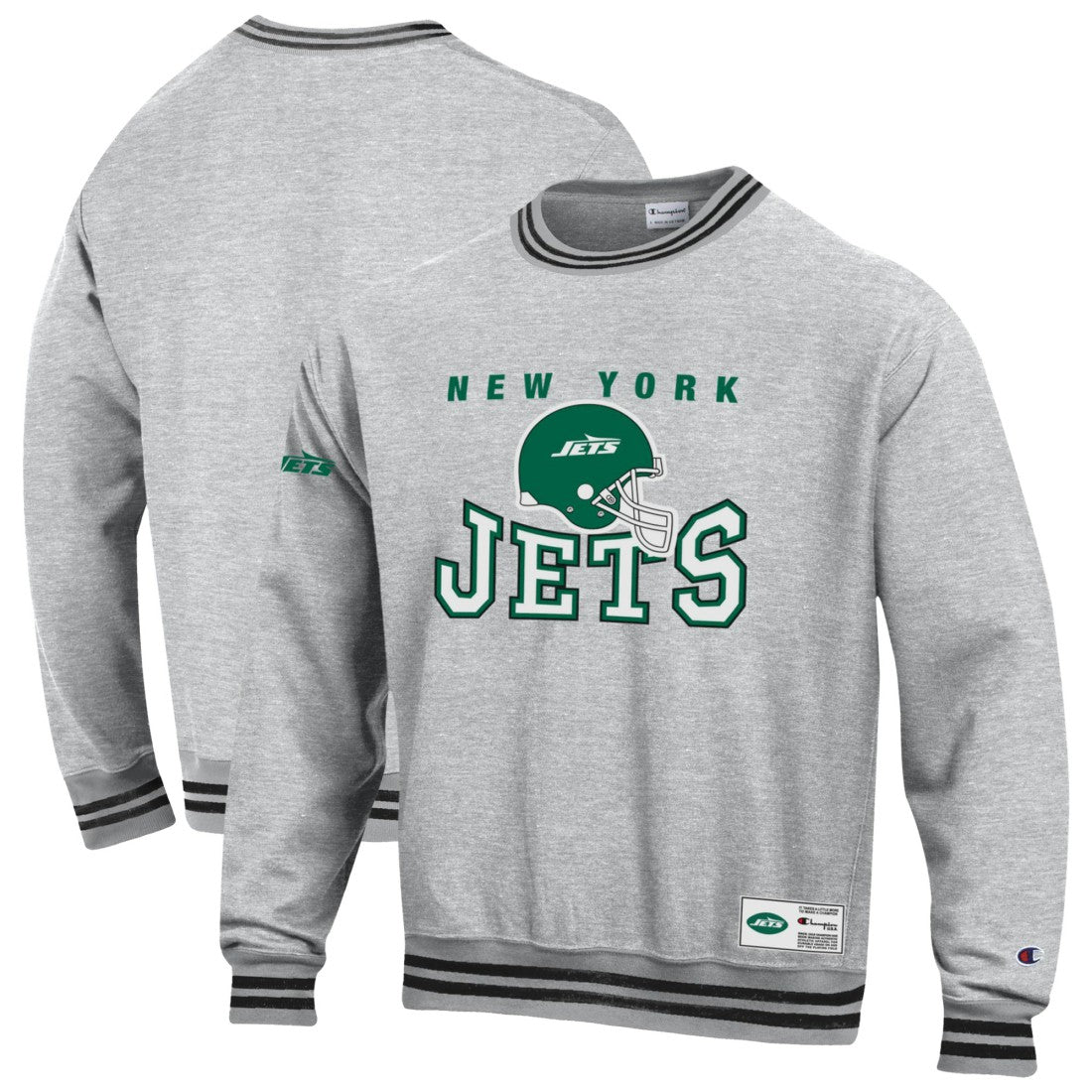 New York Jets Champion Reverse Weave Fleece Sweatshirt - Gray Sweatshirts