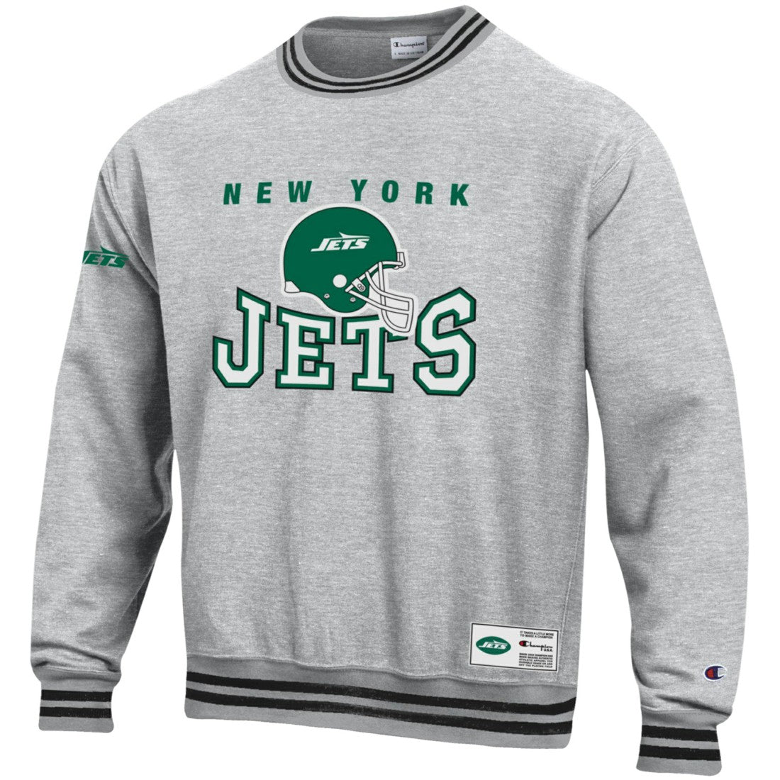 New York Jets Champion Reverse Weave Fleece Sweatshirt - Gray Sweatshirts