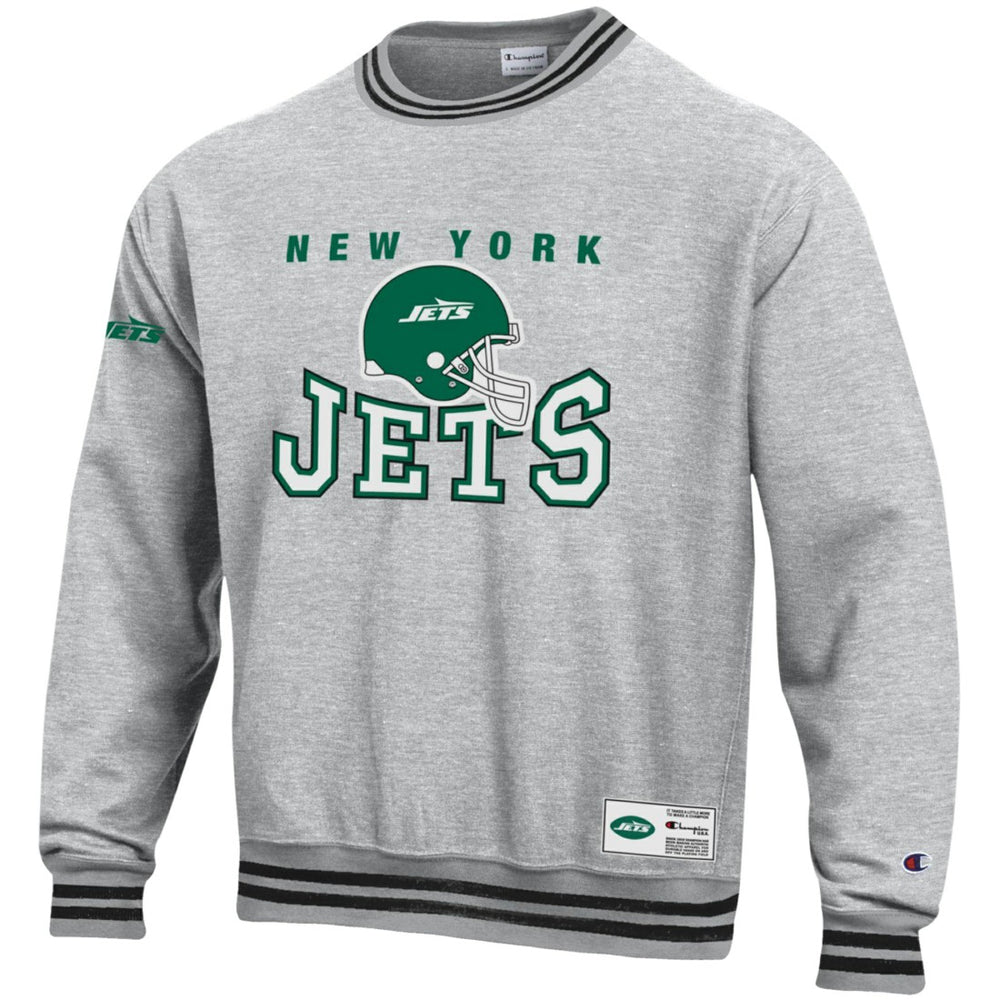 New York Jets Champion Reverse Weave Fleece Sweatshirt - Gray Sweatshirts