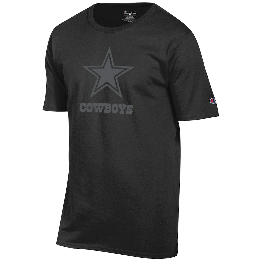 Dallas Cowboys Champion Tonal Logo T-Shirt - Black T-shirts