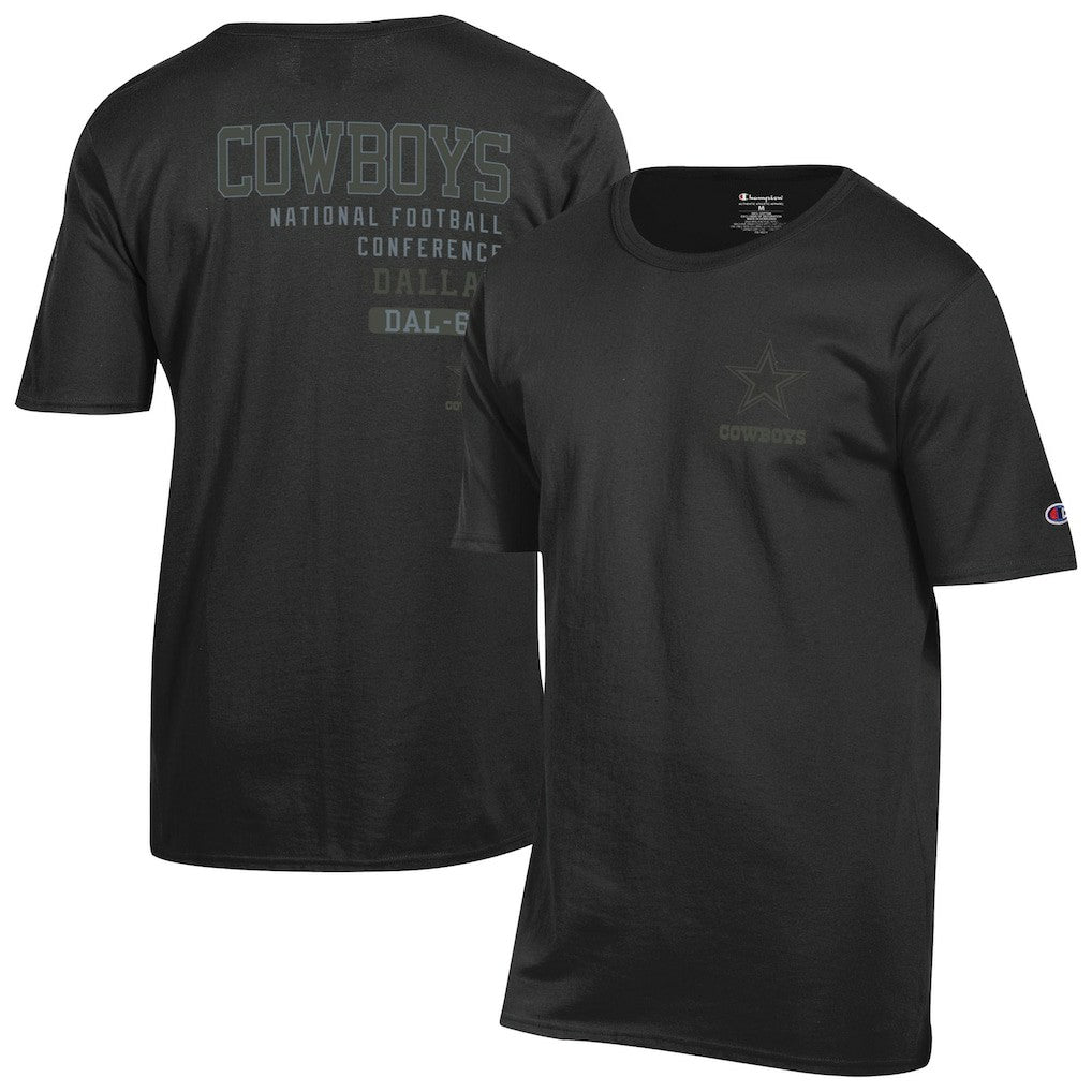 Dallas Cowboys Champion Tonal Logo T-Shirt - Black T-shirts