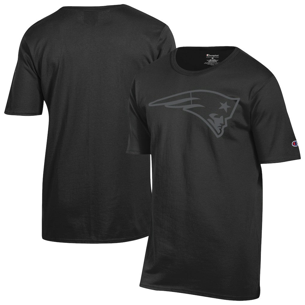 New England Patriots Champion Tonal Logo T-Shirt - Black T-shirts