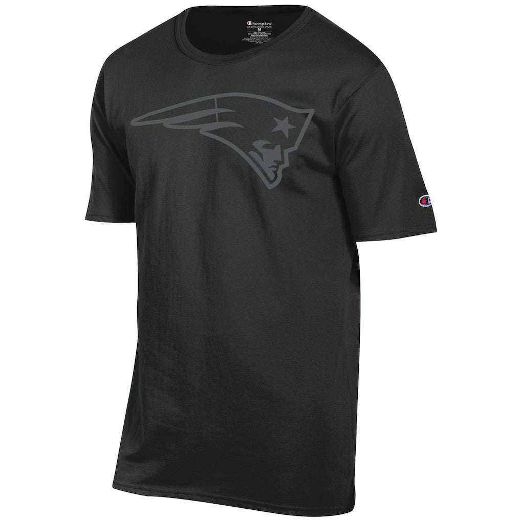 New England Patriots Champion Tonal Logo T-Shirt - Black T-shirts