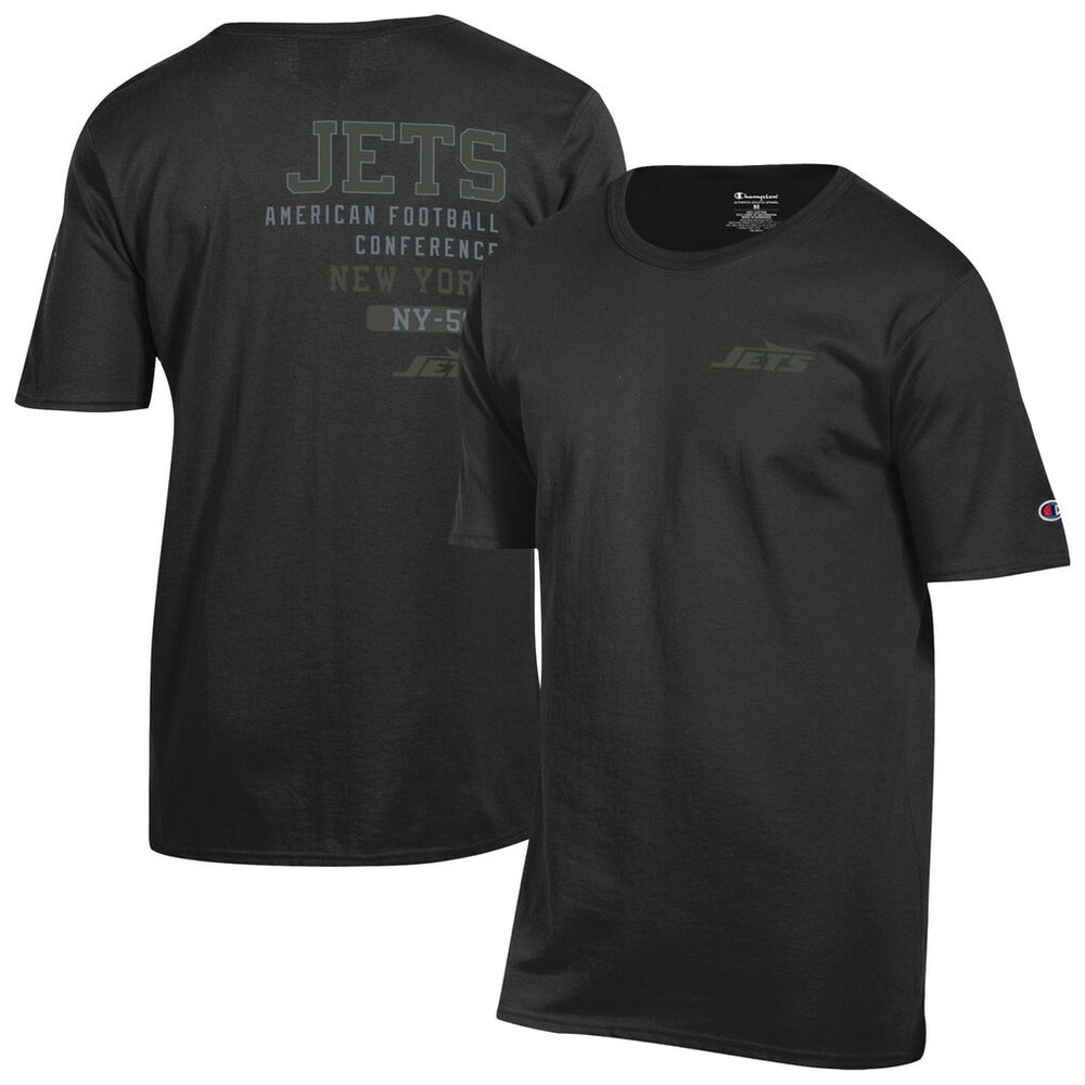 New York Jets Champion Tonal Logo T-Shirt - Black T-shirts