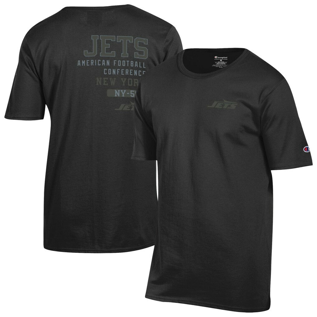 New York Jets Champion Tonal Logo T-Shirt - Black T-shirts