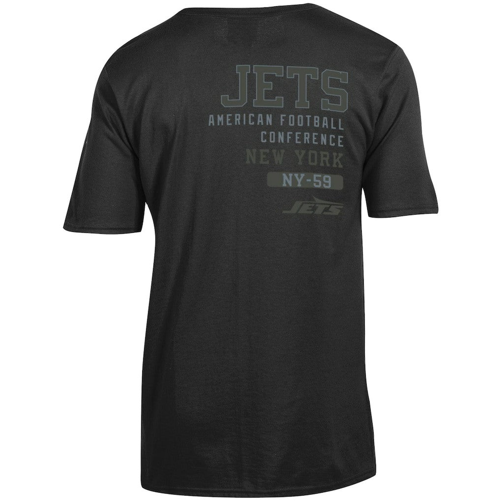 New York Jets Champion Tonal Logo T-Shirt - Black T-shirts