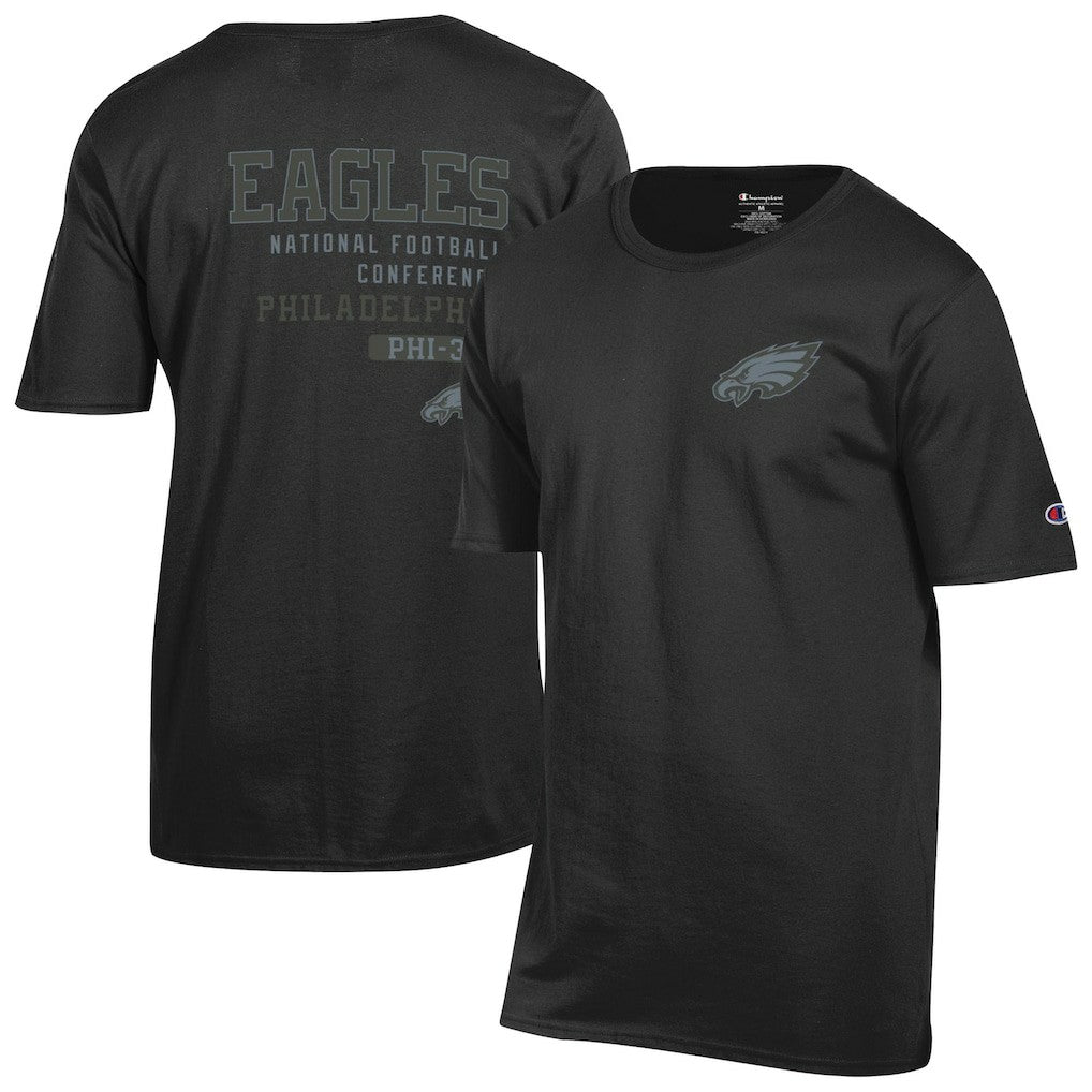 Philadelphia Eagles Champion Tonal Logo T-Shirt - Black T-shirts