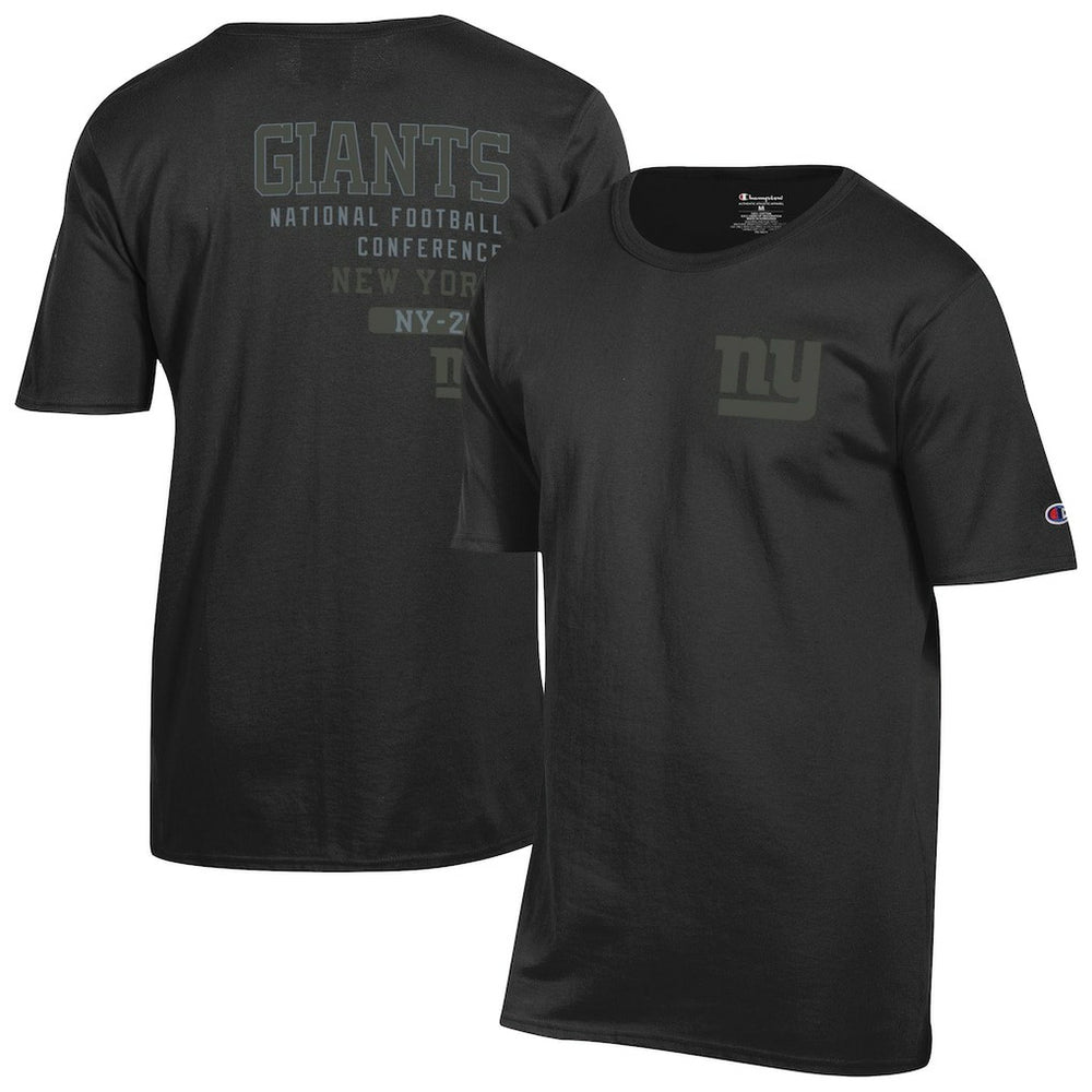 New York Giants Champion Tonal Logo T-Shirt - Black T-shirts