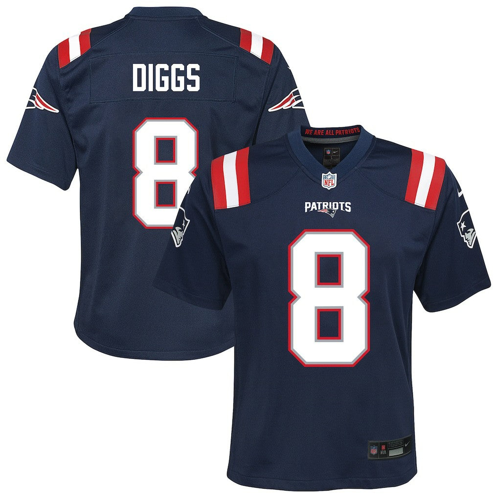 Stefon Diggs New England Patriots Youth Team Game Jersey - Navy Jerseys