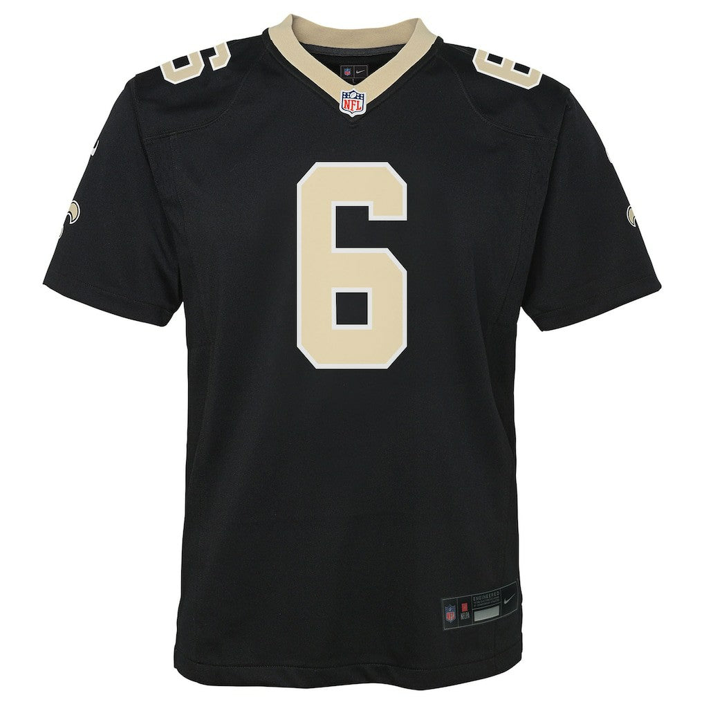 Tyler Shough New Orleans Saints Youth Team Game Jersey - Black Jerseys
