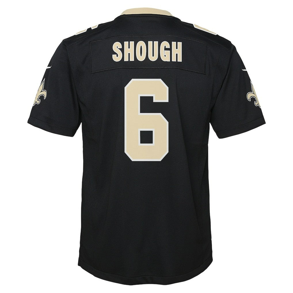 Tyler Shough New Orleans Saints Youth Team Game Jersey - Black Jerseys