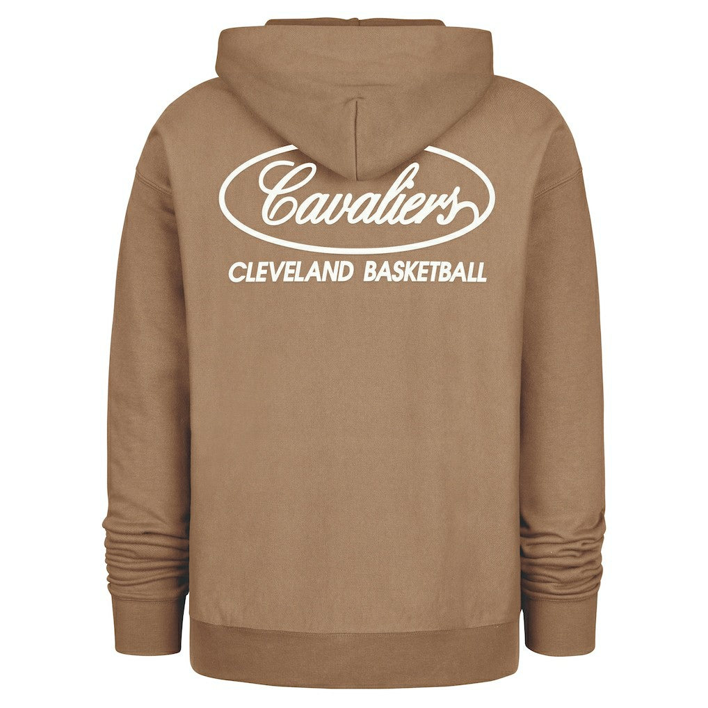 Cleveland Cavaliers '47 Triple Double Foundation Premium Hoodie Sweatshirt Khaki - 47 brand
