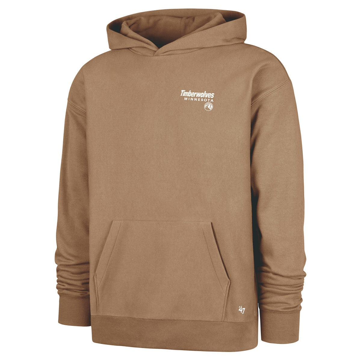 Minnesota Timberwolves '47 Triple Double Foundation Premium Hoodie Sweatshirt Khaki - 47 brand outlet