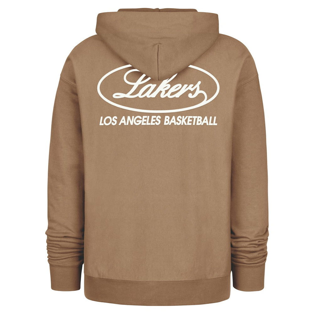 Los Angeles Lakers '47 Triple Double Foundation Premium Hoodie Sweatshirt Khaki - 47 brand