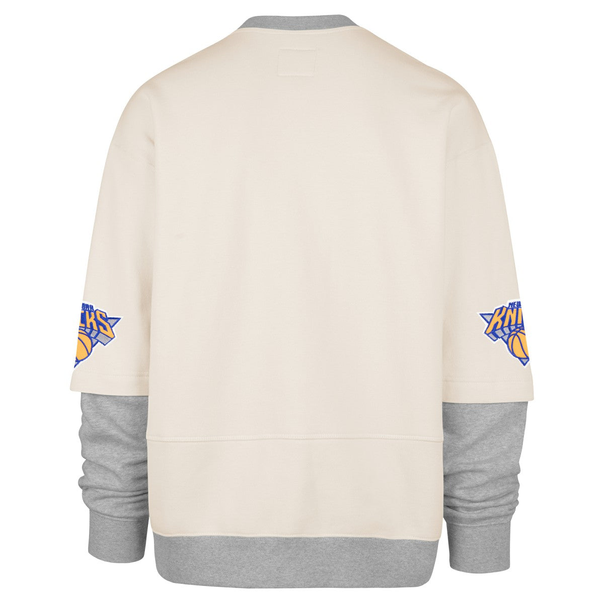 New York Knicks '47 Crossover Collection Trifecta Double Layered Fleece Sweatshirt Cream - 47 brand outlet