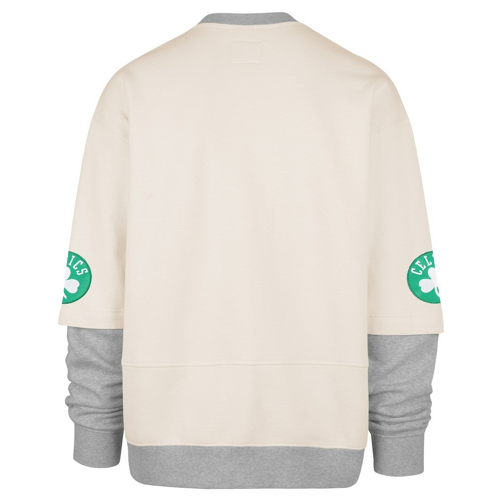 Boston Celtics '47 Crossover Collection Trifecta Double Layered Fleece Sweatshirt Cream - 47 brand