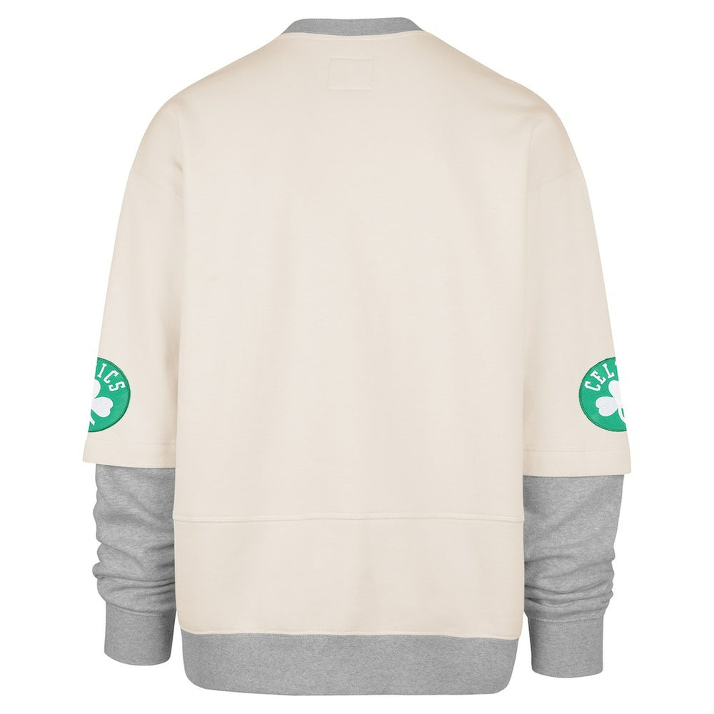 Boston Celtics '47 Crossover Collection Trifecta Double Layered Fleece Sweatshirt Cream - 47 brand