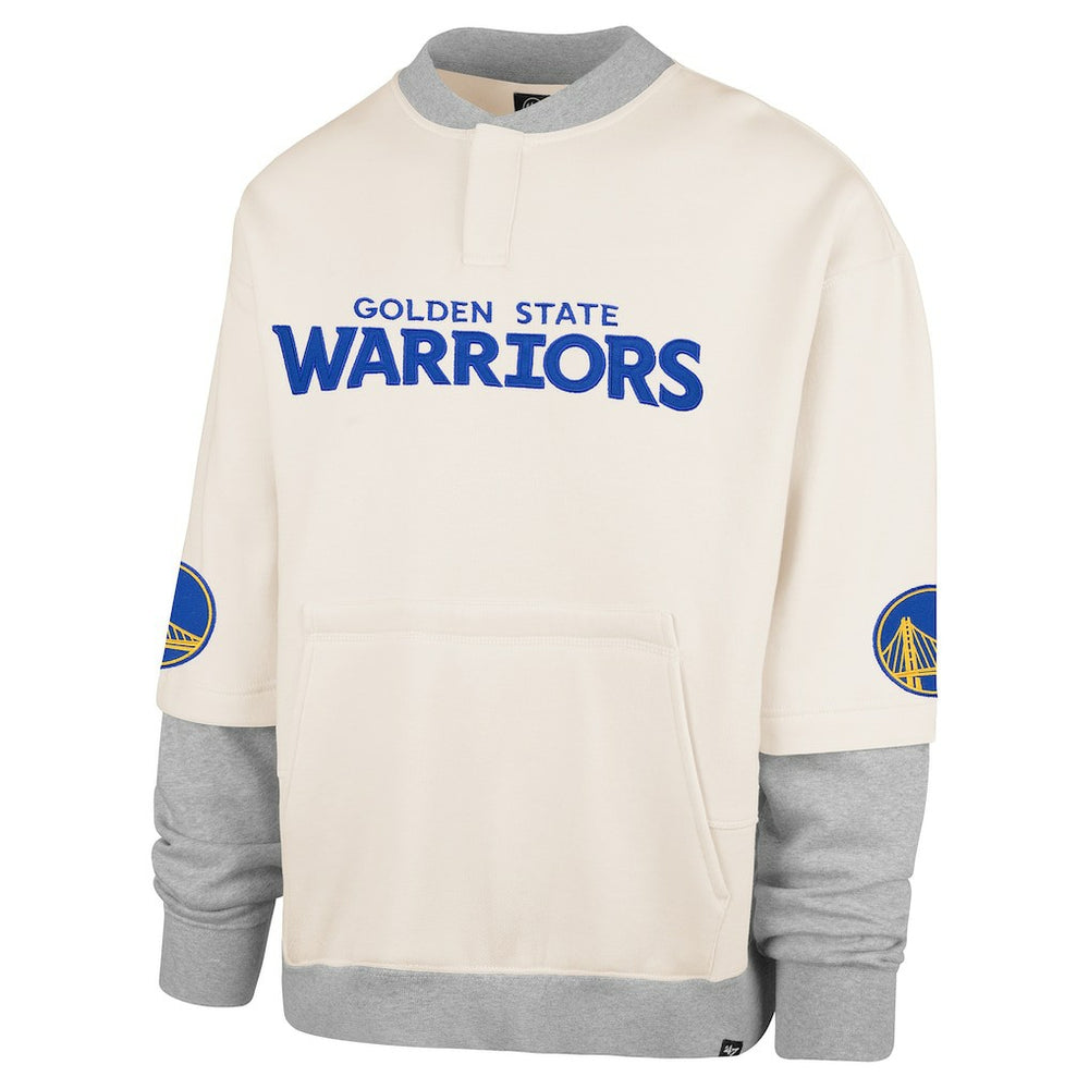 Golden State Warriors '47 Crossover Collection Trifecta Double Layered Fleece Sweatshirt Cream - 47 brand