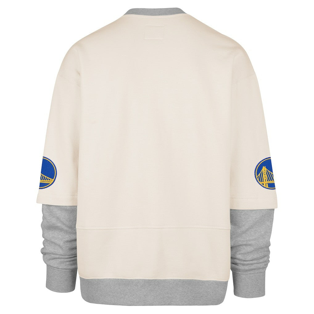 Golden State Warriors '47 Crossover Collection Trifecta Double Layered Fleece Sweatshirt Cream - 47 brand