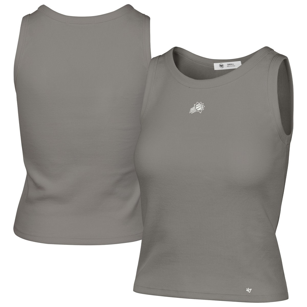 Phoenix Suns '47 Women's Cropped Skyhook Baby Rib Tank Gray - 47 brand