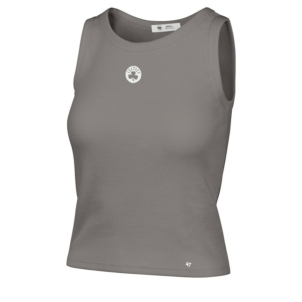 Boston Celtics '47 Women's Cropped Skyhook Baby Rib Tank Gray - 47 brand