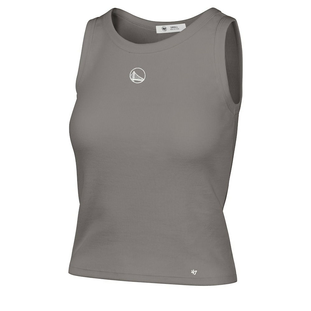 Golden State Warriors '47 Women's Cropped Skyhook Baby Rib Tank Gray - 47 brand