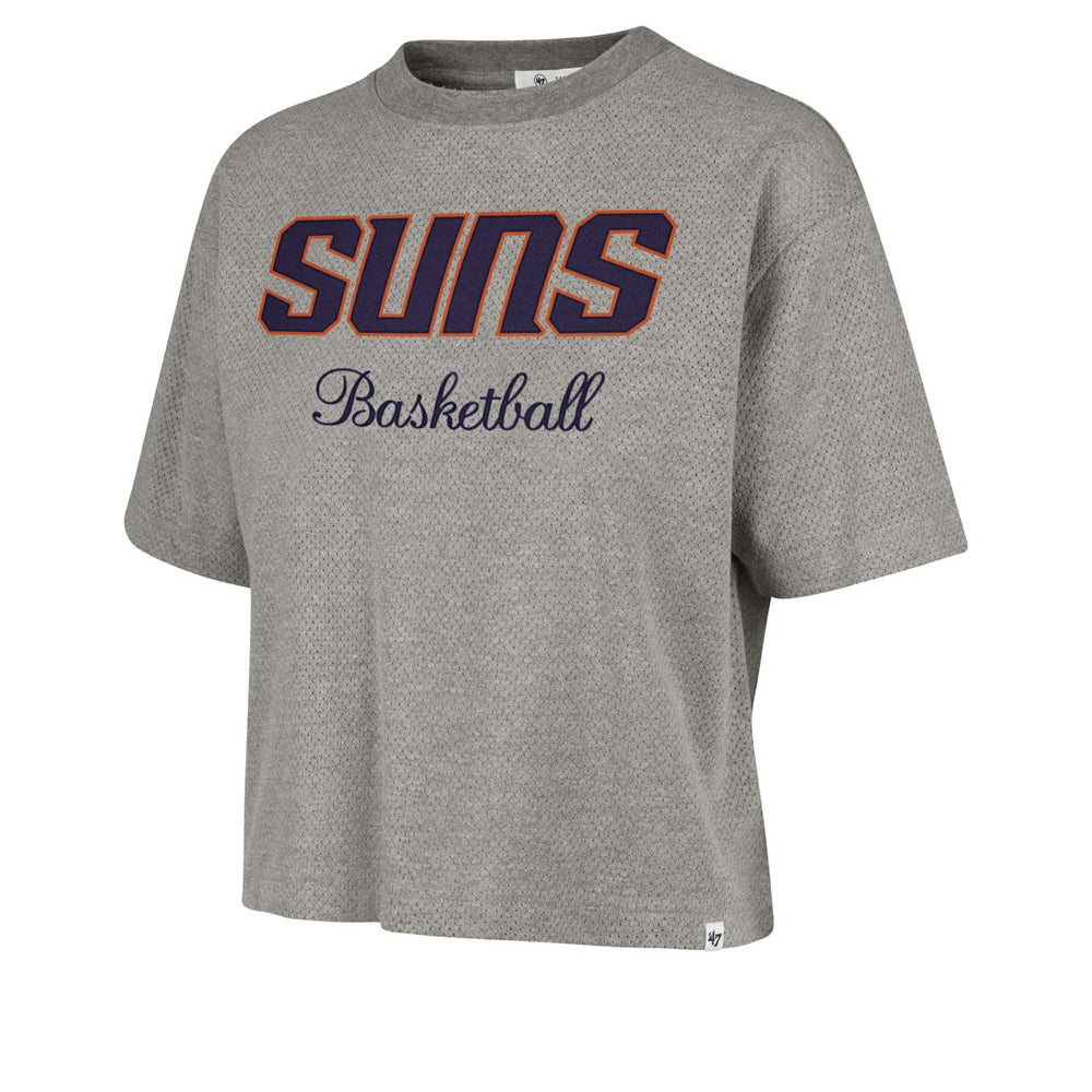 Phoenix Suns '47 Women's Pivot Drop Needle Cropped T-Shirt Gray - 47 brand outlet