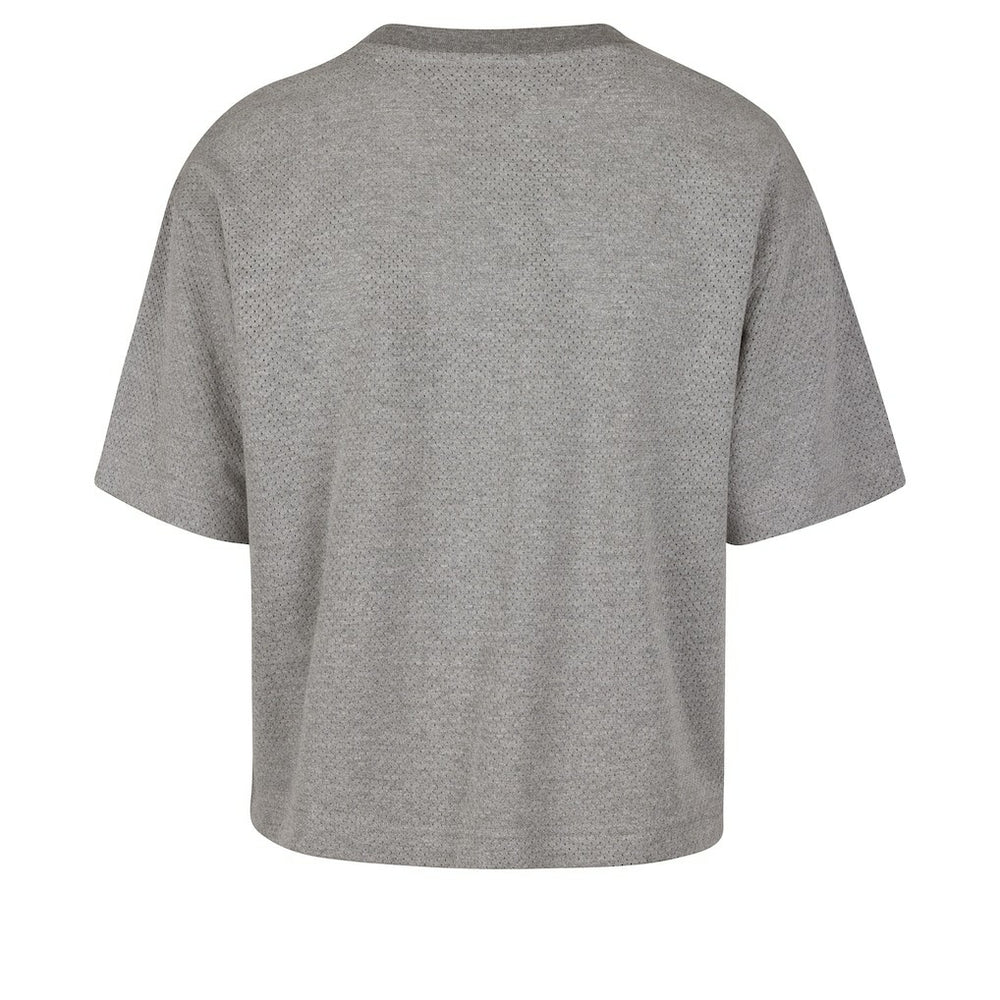 Cleveland Cavaliers '47 Women's Pivot Drop Needle Cropped T-Shirt Gray - 47 brand