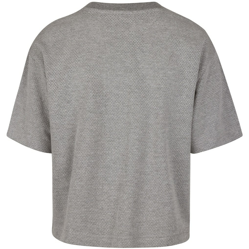 Golden State Warriors '47 Women's Pivot Drop Needle Cropped T-Shirt Gray - 47 brand
