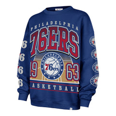 Philadelphia 76ers '47 Women's Go Big Oversized Sweatshirt Royal - 47 brand