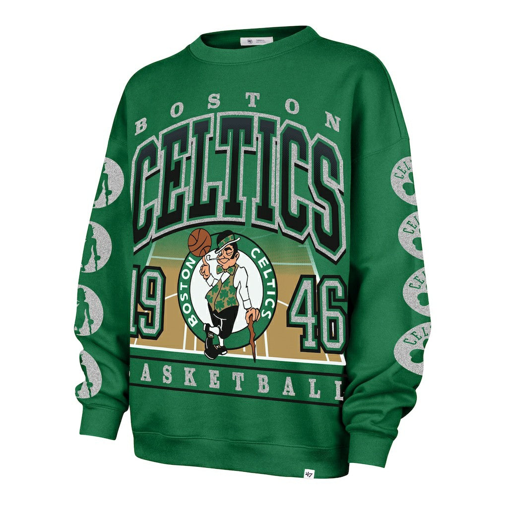 Boston Celtics '47 Women's Go Big Oversized Sweatshirt Kelly Green - 47 brand