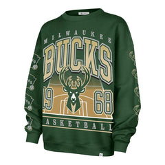 Milwaukee Bucks '47 Women's Go Big Oversized Sweatshirt Hunter Green - 47 brand
