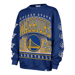 Golden State Warriors '47 Women's Go Big Oversized Sweatshirt Royal - 47 brand