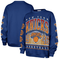 New York Knicks '47 Women's Go Big Oversized Sweatshirt Blue - 47 brand outlet
