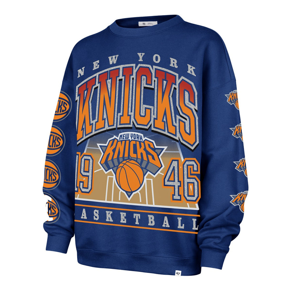 New York Knicks '47 Women's Go Big Oversized Sweatshirt Blue - 47 brand outlet