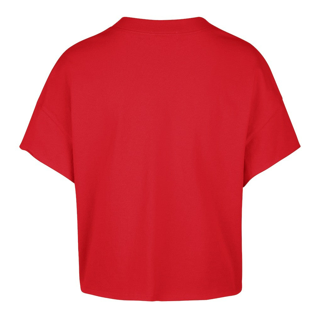 Chicago Bulls '47 Women's Elation Oversized Notch Neck T-Shirt Red - 47 brand