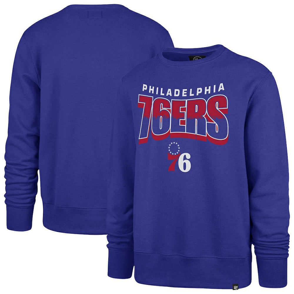 Philadelphia 76ers '47 Unisex Brush By Headline Crewneck Sweatshirt Royal - 47 brand
