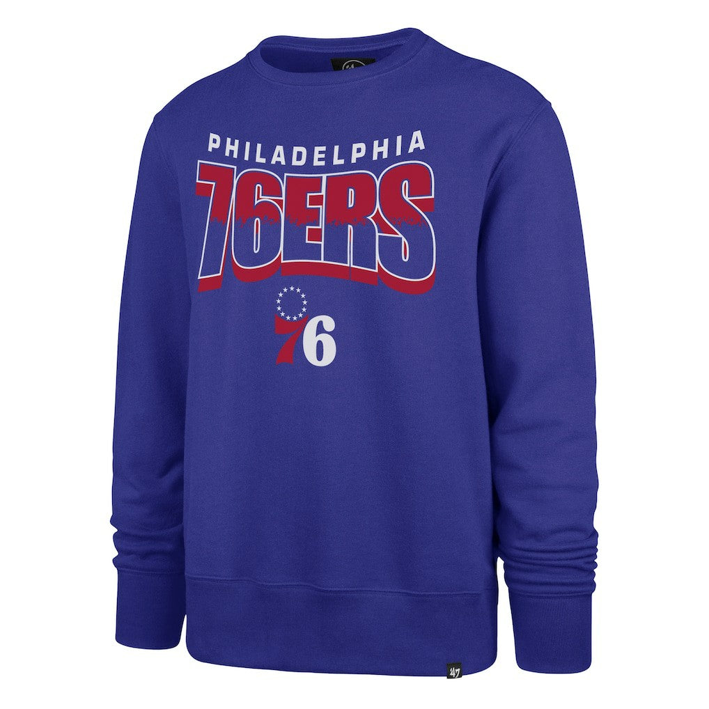 Philadelphia 76ers '47 Unisex Brush By Headline Crewneck Sweatshirt Royal - 47 brand