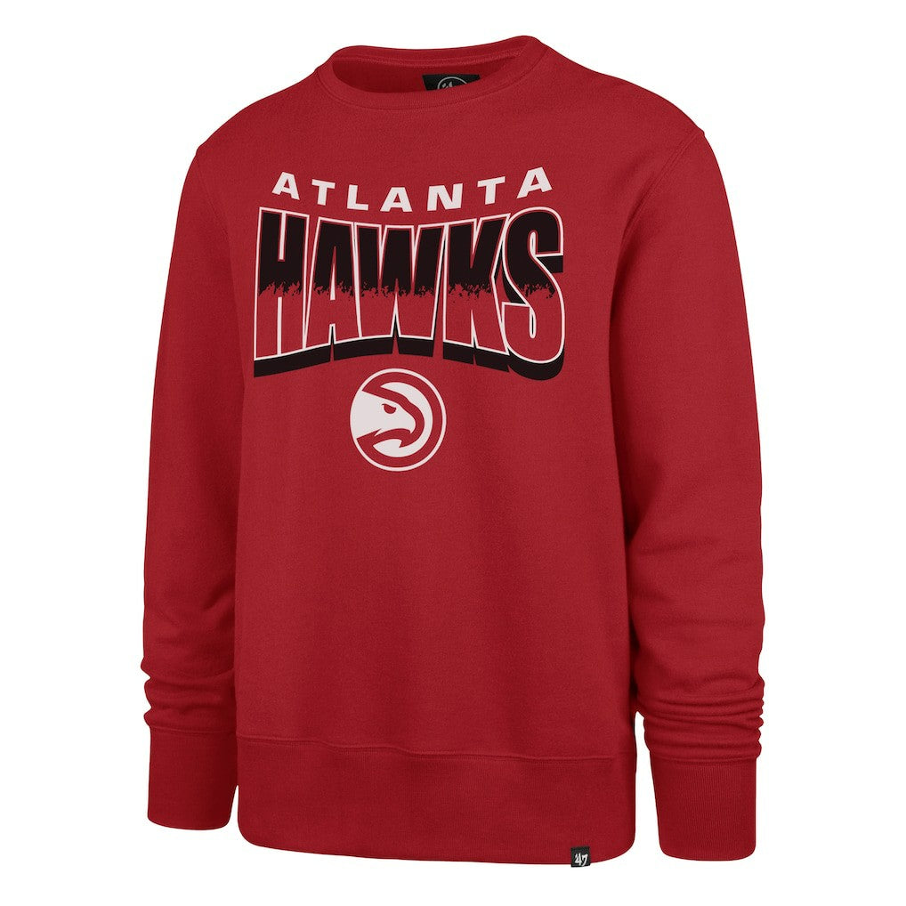 Atlanta Hawks '47 Unisex Brush By Headline Crewneck Sweatshirt Red - 47 brand
