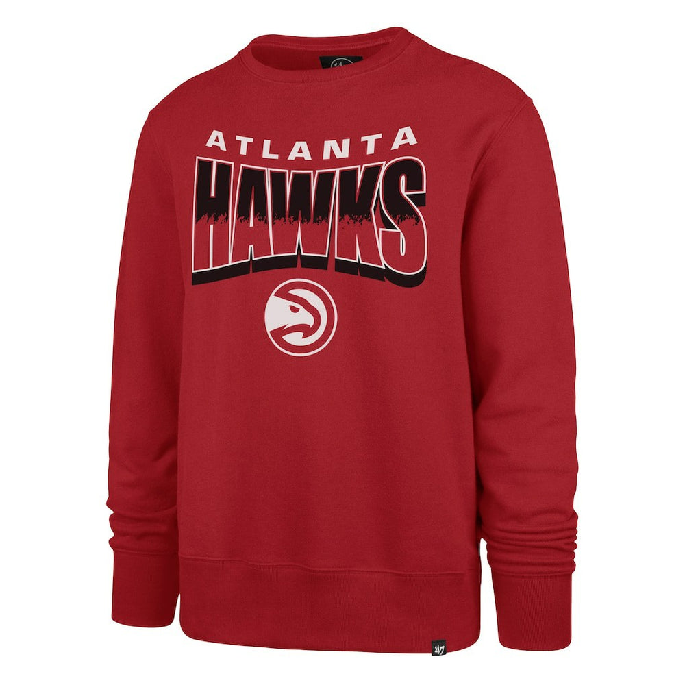 Atlanta Hawks '47 Unisex Brush By Headline Crewneck Sweatshirt Red - 47 brand