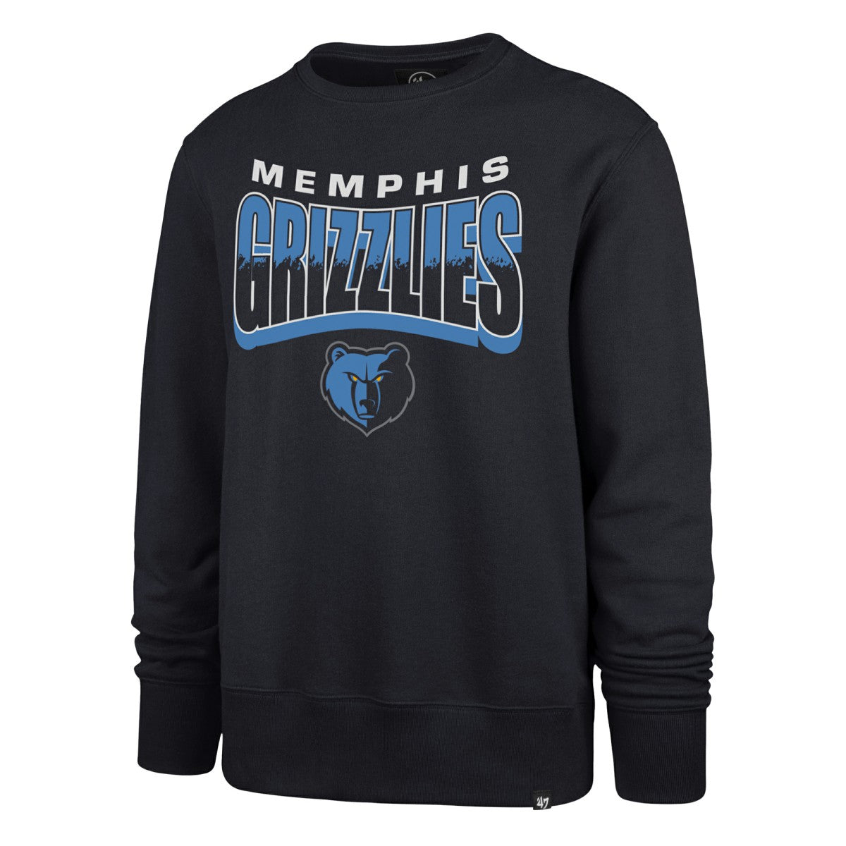 Memphis Grizzlies '47 Unisex Brush By Headline Crewneck Sweatshirt Navy - 47 brand